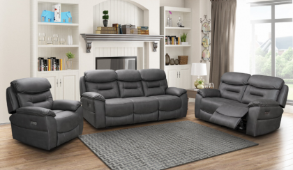Leroy Recliner Suite 3+1+1 - Grey