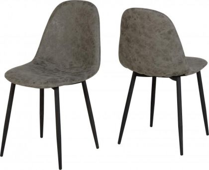 Athens Grey PU Dining Chair (SOLD as pair)