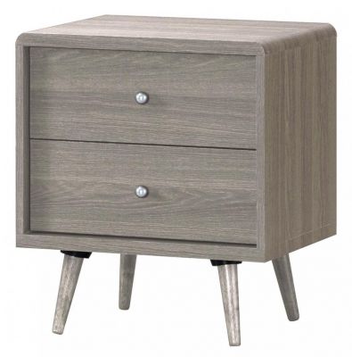 Belvoir Oak 2 Drawer Bedside - Grey