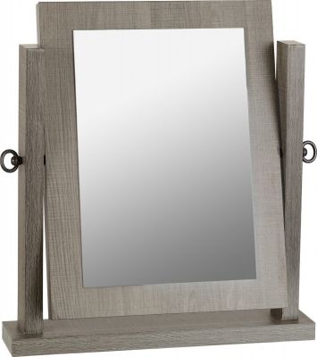 Lisbon Dressing Table Mirror - Black Wood Grain