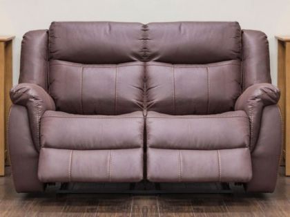 Walton Fabric 2 Seater Recliner Sofa 2RR - Brown