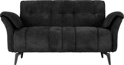 Amalfi Fabric 2 Seater Sofa - Black