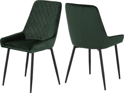 Avery Chair (Box of 2) - Emerald Green Velvet