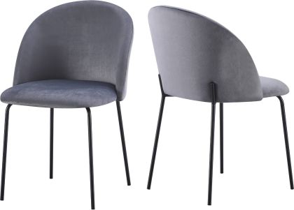 Boston Dining Chair (Box of 4) - Grey Velvet