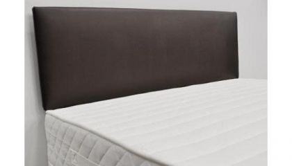 Leatherette Super Kingsize Headboard Short - Brown