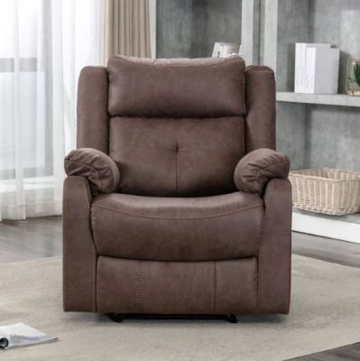 Casey Fabric Recliner Armchair - Chestnut