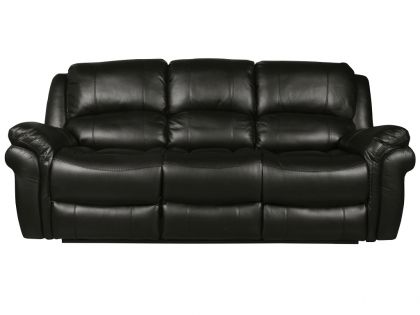 Farnham Leather Air 3 Seater Sofa -  Black