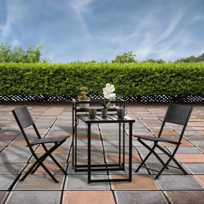 Foldaway 1+2 Garden Set - Black