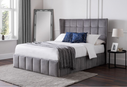Gatsby Storage Ottoman Double Bed 135Cm - Light Grey