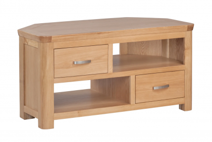 Treviso Corner TV Unit - Oak
