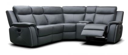 Infiniti Leather Modular Sofa 1c2 Dark Grey