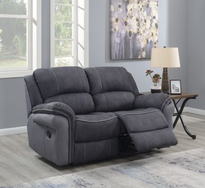 Kingston Fusion Recliner 2 Seater Sofa - Charcoal