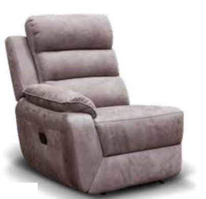 Urban Fabric LHF Power Recliner - Brown / Grey