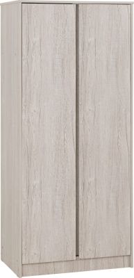 Malvern 2 Door Wardrobe 0.8m - Urban Snow