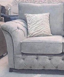 Phoenix Fabric 1 Seater Sofa - Dapple Silver