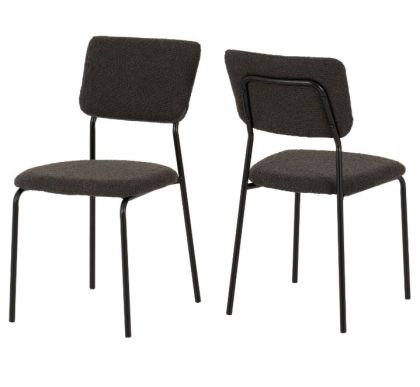Sheldon Fabric Dining Chair - Grey Boucle (Box of 4)