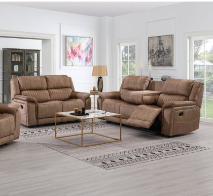Washington Fabric Recliner Suite 3+2 - Coffee