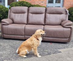 Glenwood Fabric 3 Seater - Chocolate