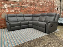 Ohio Leather Corner Sofa 2C2 - Grey