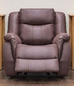 Walton Fabric 1 Seater Recliner Sofa - Brown