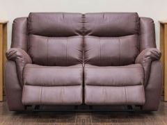 Walton Fabric 2 Seater Recliner Sofa 2RR - Brown