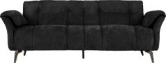 Amalfi Fabric 3 Seater Sofa - Black