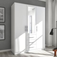 Bali 3 Door Robe Standard 1.5m - White
