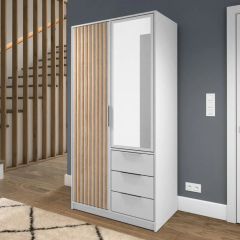 Bali 2 Door Robe Compact 1m - White
