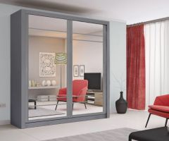 Boston 2 Door Sliding Wardrobe 2.03m - Grey