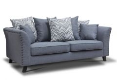 Cassia Fabric 2 Seater Sofa - Steel