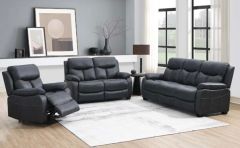 Conrad Recliner Suite 3+2+1 with Rocker Swivel - Steel Blue