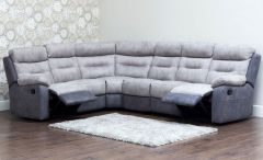 Dillon Fabric Recliner Corner Sofa 2c3 - Smoke / Grey