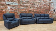 Edwardo Grey Fabric Recliner Suite 3+2+1 - Charcoal