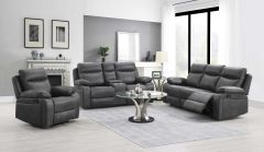 Kingsley Fabric Sofa 3RR+1RR+1RR - Grey