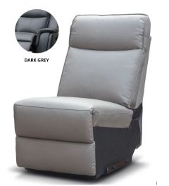 Infiniti Leather Modular Sofa Element - Dark Grey