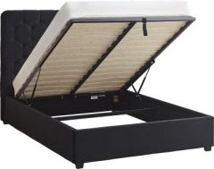 Madison Ottoman Bed - Black Velvet Fabric
