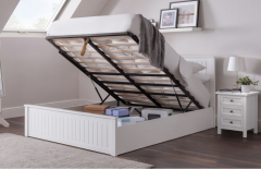 Maine Ottoman Bed 135Cm - Surf White