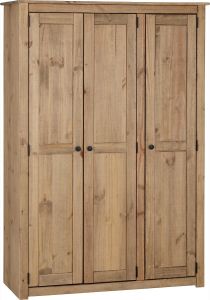 Panama 3 Door Wardrobe - Natural Wax