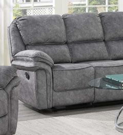Greta Manual Recliner 2 Seater Sofa - Gery