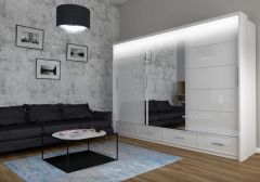 Maja Sliding Wardrobe 2.5m - White