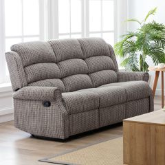 Windsor Fabric Recliner 3 Sofa - Latte